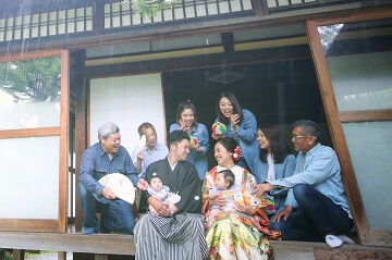 家族みんなで撮った前撮り和装写真
