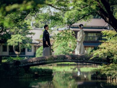 緑に囲まれて撮影