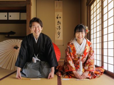 肥後細川庭園で前撮り