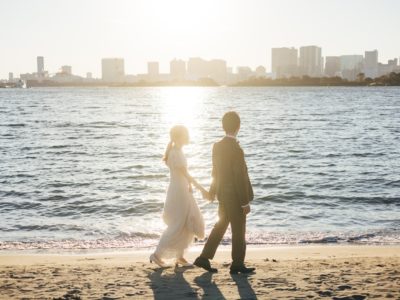 お台場海浜公園の結婚写真