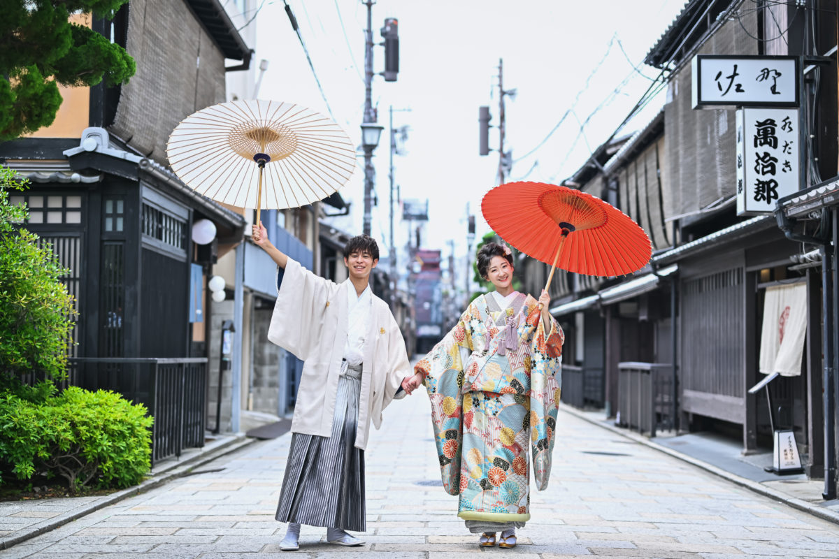京都での前撮り撮影、和装が映えるロケーション