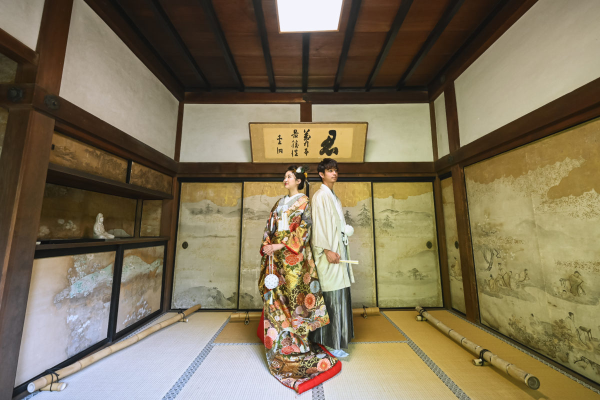 京都での和装前撮り撮影のワンカット