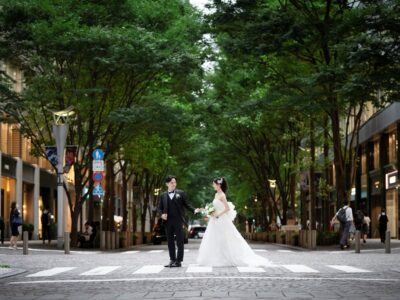 丸の内でおしゃれな洋装撮影