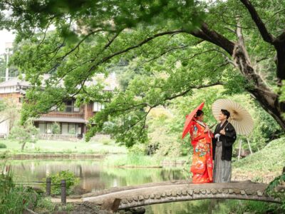 肥後細川庭園での前撮り