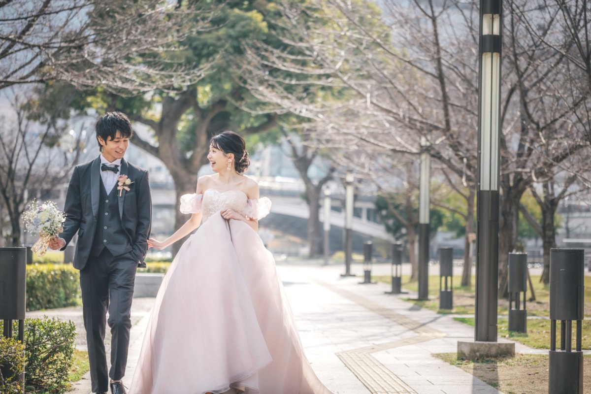 カラードレス　披露宴　前撮り 男女セット ウェディングドレス 結婚式 挙式 カラードレス お