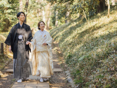 有栖川宮記念公園で撮る和装前撮り・フォトウェディング