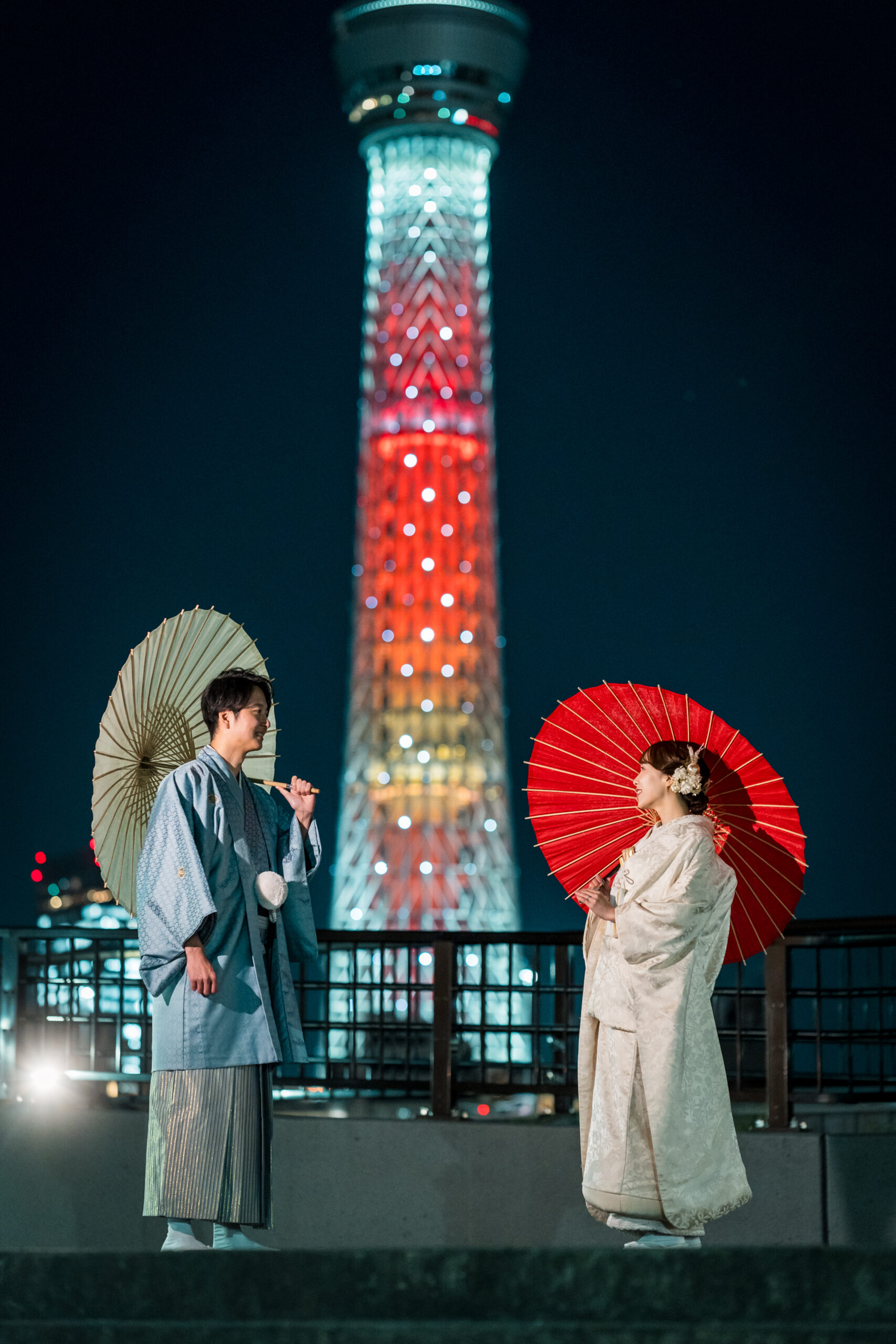 浅草・スカイツリー前撮り実例写真コレクション、雷門・仲見世・五重塔・人力車・川辺スカイツリーなど各スポットでの多彩な撮影カット集