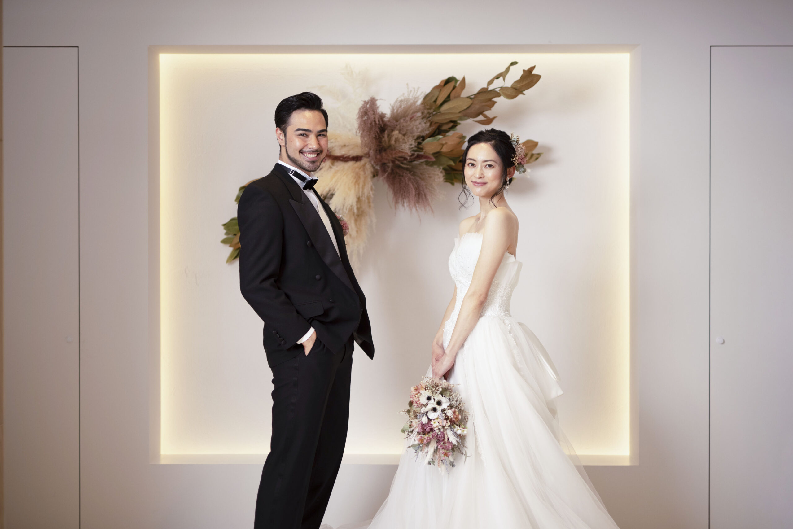 南青山店のスタジオ茶室、結婚写真として人気の一枚