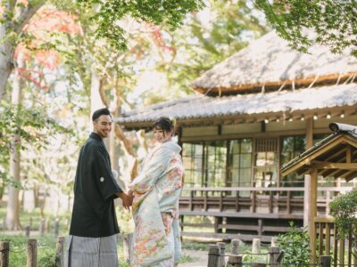蘆花恒春園の和装前撮りフォト