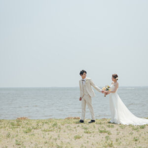 葛西臨海公園・海浜公園ならではの雰囲気を活かした結婚写真