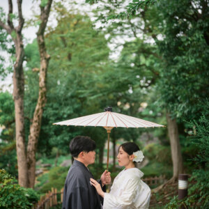 桜花亭ならではの雰囲気を活かした結婚写真