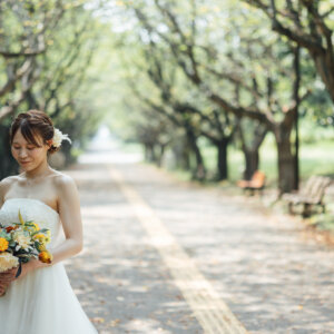 葛西臨海公園・海浜公園で撮影した新郎新婦のウェディングフォト