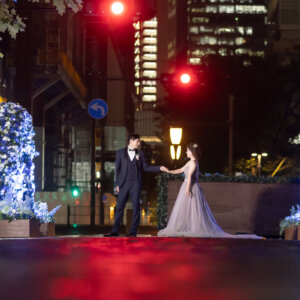東京駅ならではの雰囲気を活かした結婚写真