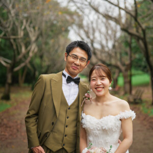 新郎新婦の前撮り撮影より 自然体の笑顔が映える、葛西臨海公園ロケーション