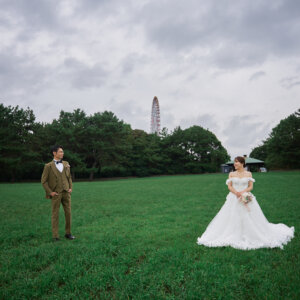 葛西臨海公園・海浜公園ならではの雰囲気を活かした結婚写真
