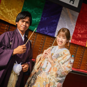 新郎新婦の前撮り撮影より ふたりの原点を巡る、浅草・スカイツリーのウェディングフォト