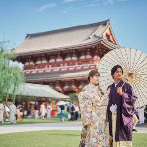 浅草・スカイツリーで撮影した新郎新婦のウェディングフォト