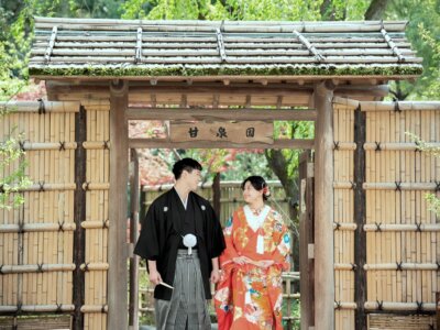 甘泉園公園の和装ロケーションフォト